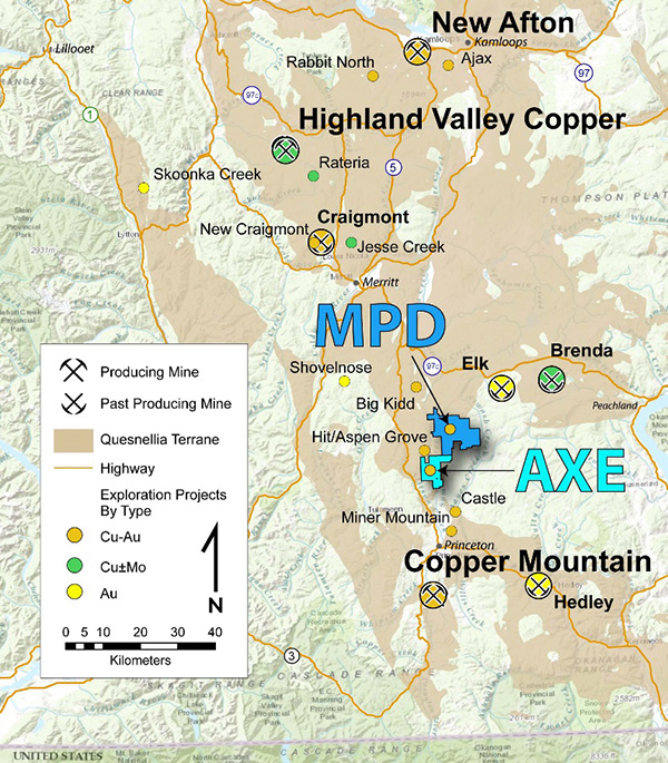 Location Map, MPD-Axe Properties