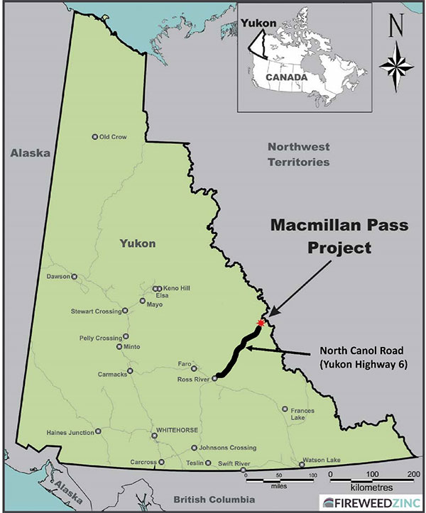 FIGURE 1: MACMILLAN PASS PROJECT LOCATION<br>AND NORTH CANOL ROAD ACCESS